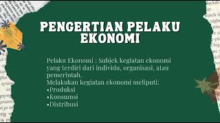 Tugas Ekonomi Peran Pelaku Ekonomi Kelas 10 [upl. by Hessney]