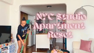 Resetting My OLD Rent Stabilized NYC Studio Apartment  Clean With Me  Productive Vlog [upl. by Vtehsta]