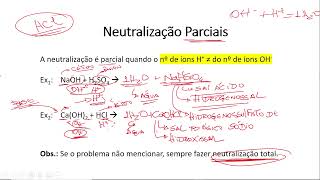 Reação de Neutralização Total e Parcial  Prof Julio Oliveira [upl. by Nitnerb]