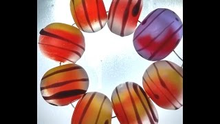 Lampwork bead tutorial 7 Etched Swirl Beads [upl. by Refotsirhc]