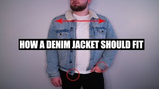 How Should A Jean Jacket Fit   Mens Denim Jacket Fit Guide [upl. by Dare]