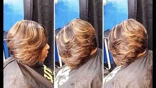 Easy amp Quick Feathered Bob  Short Layers Bob Womens Haircut  Beauty Layered Bob Hairstyles [upl. by Slerahc]