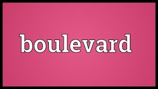 Boulevard Meaning [upl. by Spark]