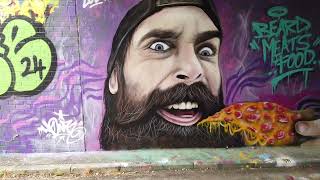 Beard Meets Food graffiti Tunnel piece Peterborough [upl. by Ettenan]