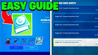 How To COMPLETE ALL THE WITCHING WING CHALLENGES in Fortnite How To Collect Daily Bonus Goals [upl. by Kele]