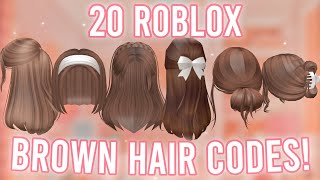 Aesthetic BROWN HAIR CODES WITH LINKS  ROBLOX BLOXBURG BERRY AVENUE BROOKHAVEN [upl. by Sigler]