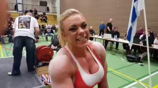 Minna Pajulahti Raw Bench Press 123kg World Record [upl. by Sito547]