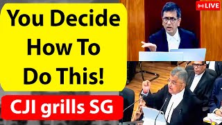 quotYou Decide How to Do Thisquot CJI Grills SG Mehta on Electoral Bonds case [upl. by Idoux]