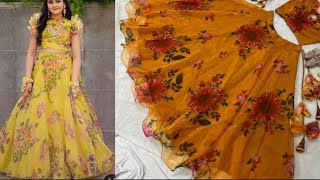 ORGANZA LEHENGA CUTTING And STITCHING  Full Gher Umbrella Lehenga Cutting and Stitching [upl. by Tuorah]