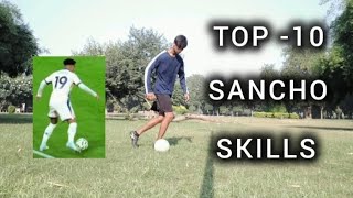 LEARN TOP10 SANCHO CHELSEA SKILLSTUTORIAL 💯football skills viral messi [upl. by Standing459]