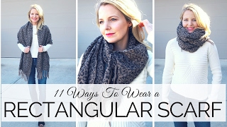 11 Ways To Wear a Rectangular Scarf  BusbeeStyle com [upl. by Arayk635]