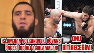 TÜRKÇE ISLAM MAKHACHEV ALEXANDER VOLKANOVSKI 2 MAÇI ÖNCESİ KONUŞUYOR ONU BİTİRECEĞİM UFC 294 [upl. by Asilehc555]