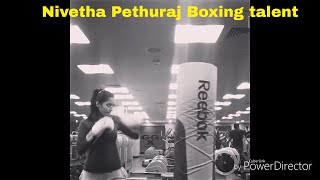 Actress Nivetha pethuraj latest work out Video reveals her boxing talent [upl. by Finn]