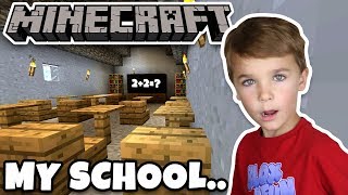 BUILDING SCHOOL FOR SIMAS in MINECRAFT SURVIVAL MODE [upl. by Initsed]