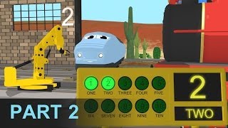 Learn Numbers and Build Trains  Learn Numbers at the Train Factory  Part 2 [upl. by Yovonnda]