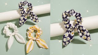 Scrunchie Tutorial  How to Make Hair Band From Cloth [upl. by Spence]