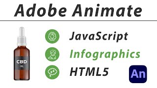 ADOBE ANIMATE CC 2024 TUTORIAL  INTERACTIVE HTML5 BANNER  JAVASCRIPT  BUTTONS  INFOGRAPHICS [upl. by Elocaj]