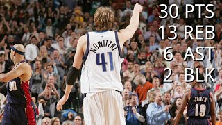 Dirk Nowitzki Full Highlights vs Cavaliers 20060314  30 PTS 13 REB 6 AST 2 BLK CLUTCH [upl. by Vicky]