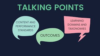 Content and Performance Standard Outcomes Immediate and Deferred Learning Domains and Taxonomies [upl. by Tnecniv]