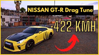 Forza Horizon 5  Fastest Nissan GTR R35 Drag Tune  GTR Best Drag Build  422 KMH [upl. by Ernesto234]