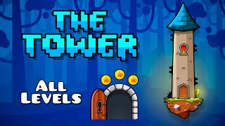 Geometry Dash 22 – “The Tower” ALL LEVELS Complete All Coins [upl. by Asyen]