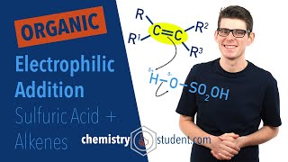 Alkenes Electrophilic Addition with H2SO4 Alevel Chemistry [upl. by Welby]