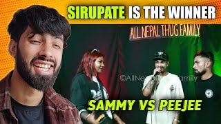 Sirupate is The Winner 🏆  Sammy The Real G vs PeeJee  ANTF Battle Reaction [upl. by Schwerin]