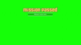 GTA 5 Mission Passed  GREENSCREEN 720p [upl. by Malynda393]