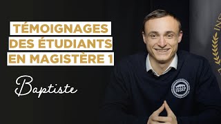 TÉMOIGNAGES DES ÉTUDIANTS EN MAGISTÈRE 1  Baptiste [upl. by Oiram945]