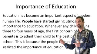 Importance of Education  Essay 250 words [upl. by Anahcar]