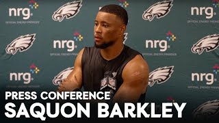 Postgame Press Conference Saquon Barkley  Philadelphia Eagles at New Orleans Saints [upl. by Oslec202]