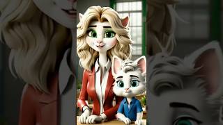 Kitten in Love with teacher 🐈shorts cat shortvideo [upl. by Revned]