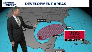 Tropical update Area in Gulf now has 70 chance for development [upl. by Neomah]