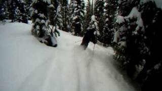 Backcountry telemark skiing POV [upl. by Aksehcnarf]