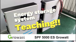 How does SUNESS lithium battery communicate with SPF 5000 ES growatt inverter in parallel [upl. by Xad107]