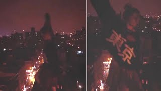 Paris Jackson Dances Dangerous Close to Skyscraper Ledge [upl. by Tnattirb]