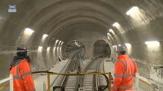 Crossrail railway systems Elizabeth line permanent track installation complete [upl. by Antonina94]