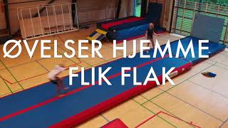 Flik Flak  God hjemmeøvelse til flik flak Lær at lave flikflak Learning back handspring at home [upl. by Ebneter]