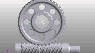 Worm Gear Simulation in RecurDyn [upl. by Arabella602]