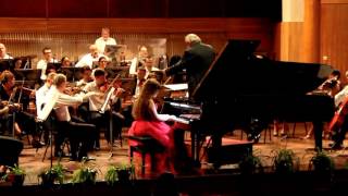 Schumann Piano Concerto in A minor op 54 Laetitia Hahn 12y amp Dimitar Panov [upl. by Knowles208]