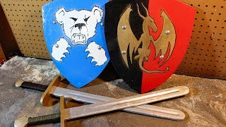 Ultimate Woodworking Project for Dads  Making wooden swords and shields [upl. by Griz]