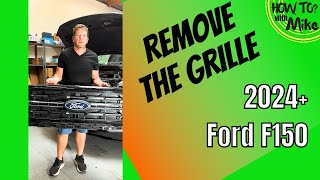 2024 Ford F150 How To Remove Grille Tutorial by MampR Automotive  Easy DIY [upl. by Vinna]