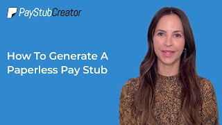 How To Generate A Paperless Pay Stub [upl. by Seugirdor]