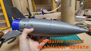 Arduino active rocket stabilization system update mid 2016 [upl. by Ynnep]