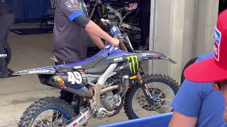 Star Racing Yamaha yz250f idle and revs Factory Yamaha Sound [upl. by Lucias]