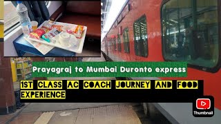 Duronto express 1st class AC cabin  Prayagraj to Mumbai train journey AC 1st class Indian railways [upl. by Annod]