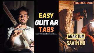 Agar Tum Sath Ho  Easy Guitar Lesson with Tabs In Hindi [upl. by Ophelia]