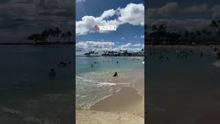 Waikiki beach Hawaii oahuhawaii waikiki waikikibeach travelreels hawaii honolulu oahulife [upl. by Ttezil]