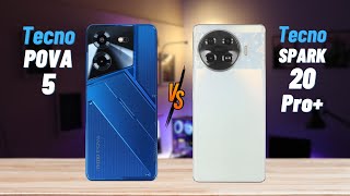 Tecno Pova 5 Vs Tecno Spark 20 Pro Plus [upl. by Eedia]