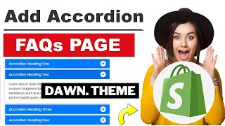 How To Create FAQs Page for Shopify Dawn Theme  Create Accordions in Shopify  Copy amp Paste [upl. by Kieran]